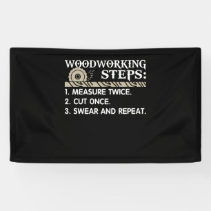 Holzbearbeitungsschritte Banner