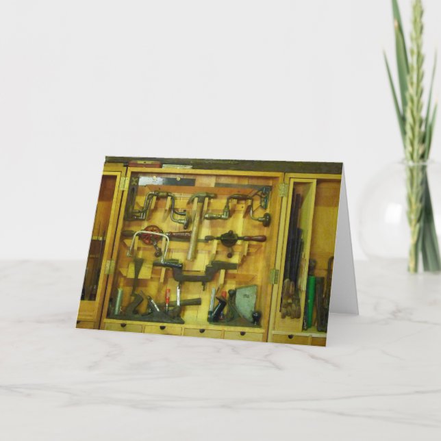 Holzbearbeitungswerkzeuge Karte (Vorderseite)