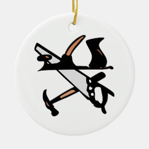 Holzbearbeitungswerkzeuge Keramik Ornament