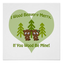 Holzbeere fröhlich, wenn man Holz meint Poster