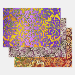 Holzbeervarianten Geschenkpapier Set