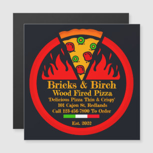 Holzbefeuerte Pizzeria Promo Magnet anpassen