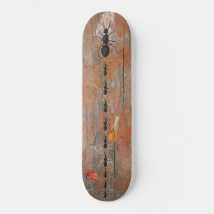 Holzbeizen folgen Ahorn-Blätter Twig Skateboard