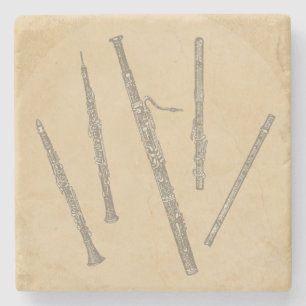 Holzblasinstrument-Instrument-alte Steinuntersetzer