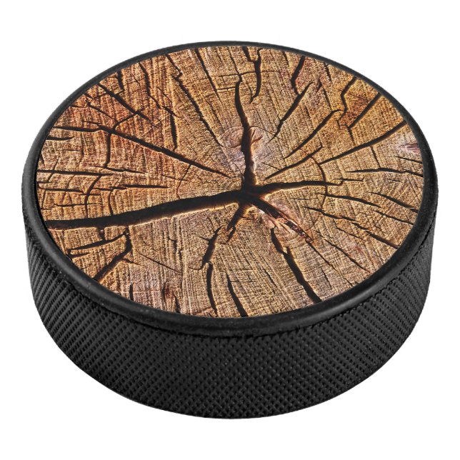 Holzblock Eishockey Puck (3/4)
