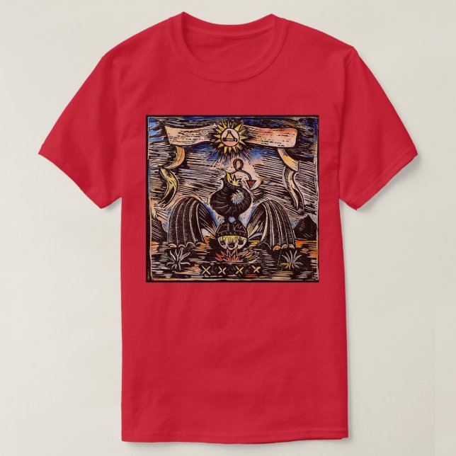 Holzblock Print Alchemy Classic TShirt (Design vorne)