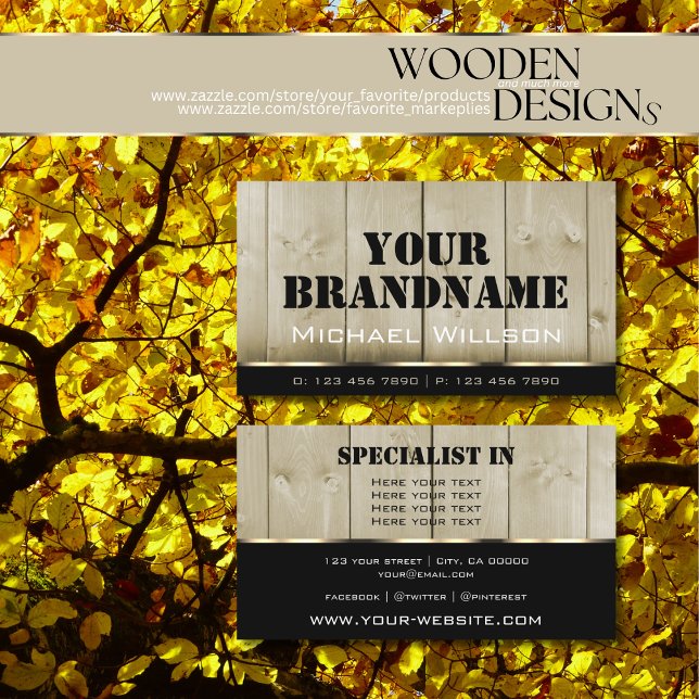 Holzböden Lichtbraun Holz Grain Look Chic Visitenkarte (Von Creator hochgeladen)