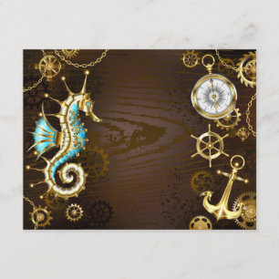 Holzboden mit mechanischem Seepferd Begleitkarte