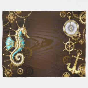 Holzboden mit mechanischem Seepferd Fleecedecke