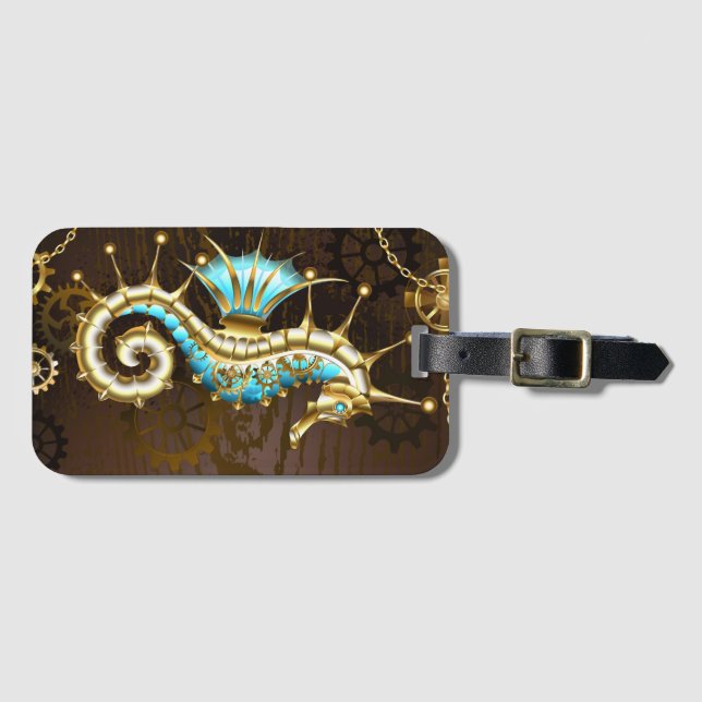 Holzboden mit mechanischem Seepferd Gepäckanhänger (Vorderseite (Horizontal))