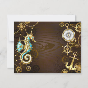 Holzboden mit mechanischem Seepferd Hinweiskarte