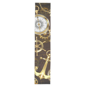 Holzboden mit mechanischem Seepferd Mittelgroßer Tischläufer