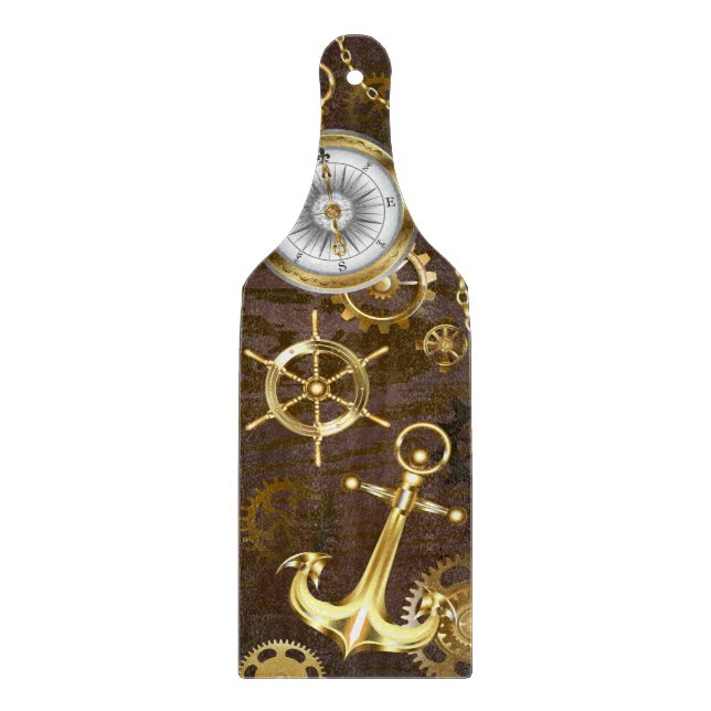 Holzboden mit mechanischem Seepferd Schneidebrett (Vorderseite)