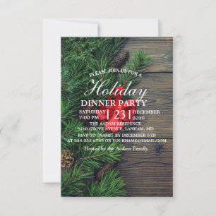 Holzboden mit Weihnachtsaufenthalt RSVP Karte