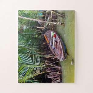 Holzboot im Mekong-Delta Puzzle