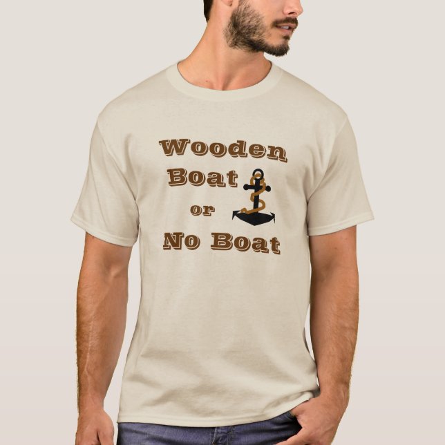 Holzboot oder T - Shirt ohne Boot (Vorderseite)