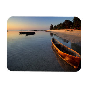 Holzboote am Tondooni-Strand Magnet