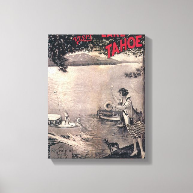 Holzbootplakat Leinwanddruck (Vorderseite)