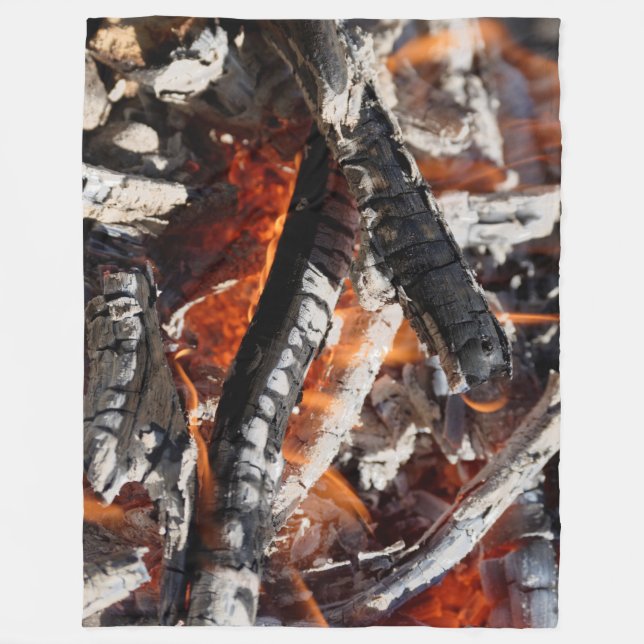 Holzbrand Fleecedecke (Vorderseite)