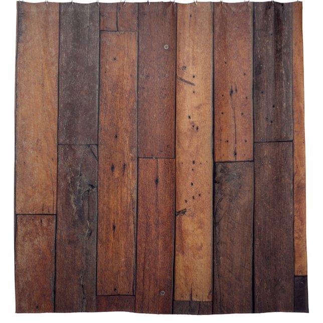 Holzbrett Duschvorhang (Vorderseite)