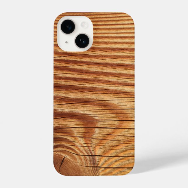 Holzbrett Natur Braunes Holz geschnitzte Textur iPhone Hülle (Rückseite)