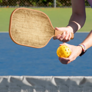 Holzbrett Natur Braunes Holz geschnitzte Textur Pickleball Schläger