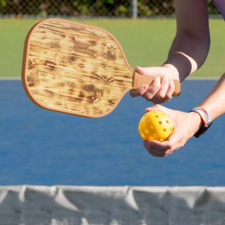 Holzbrett Natur Braunes Holz geschnitzte Textur Pickleball Schläger