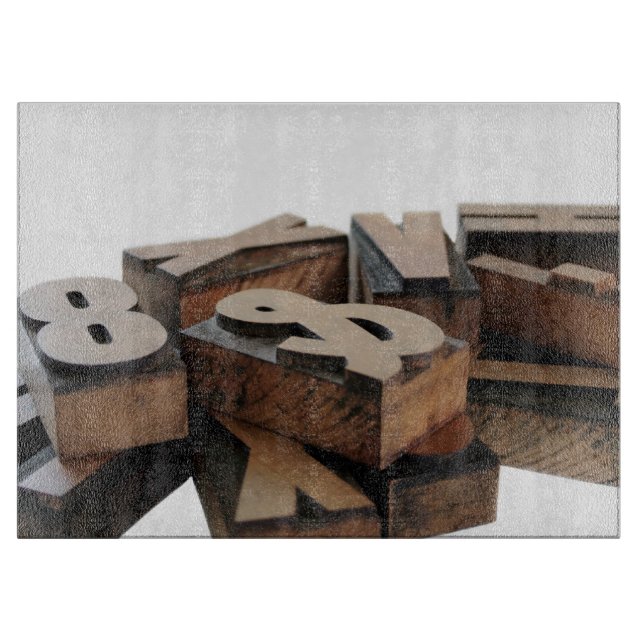 Holzbriefe Schneidebrett (Vorderseite)