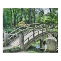Holzbrücke Imitate gezackte Leinwand