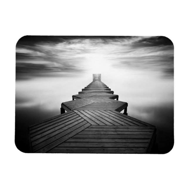 Holzbrücke über das Meer Magnet (Horizontal)