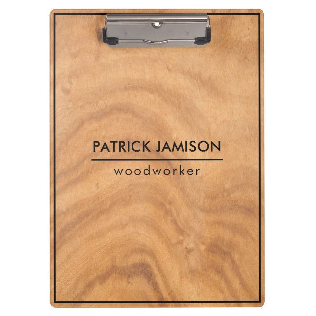 Holzd design mit Rahmen Klemmbrett (Vorderseite)