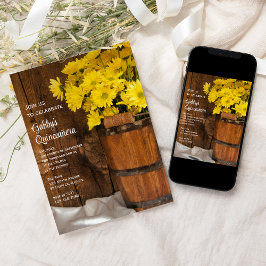 Holzeimer und Gelbkäse Quinceañera-Party Einladung