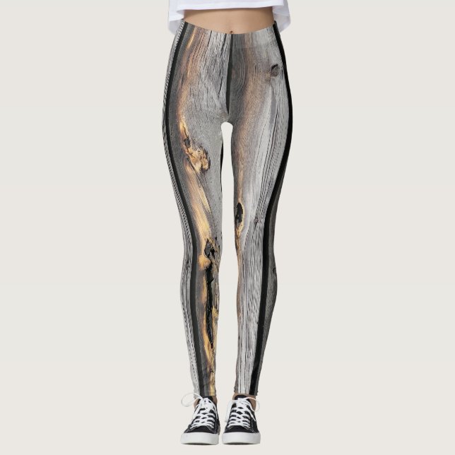 holzelegante Leggings in festlichen Farben (Vorderseite)