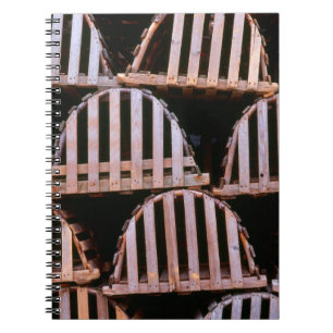 Holzene Hummerfallen horizontal Notizblock