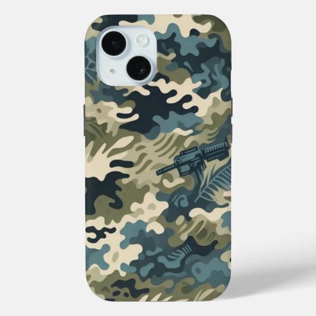 Holzente-Camouflage Klassisches Muster Case-Mate iPhone Hülle (Rückseite)