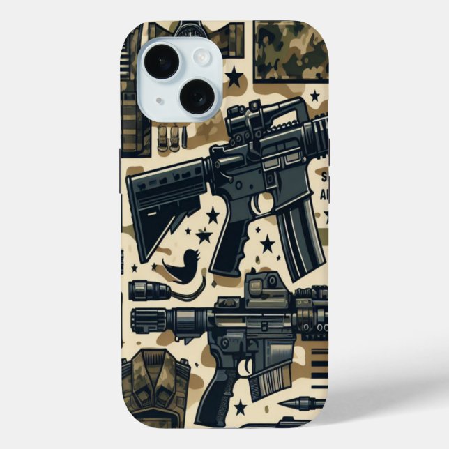 Holzente-Camouflage Klassisches Muster Case-Mate iPhone Hülle (Rückseite)