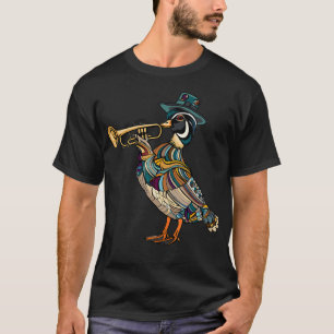 Holzente, die Trompete spielt T-Shirt