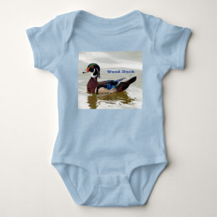 Holzente für Baby Strampler