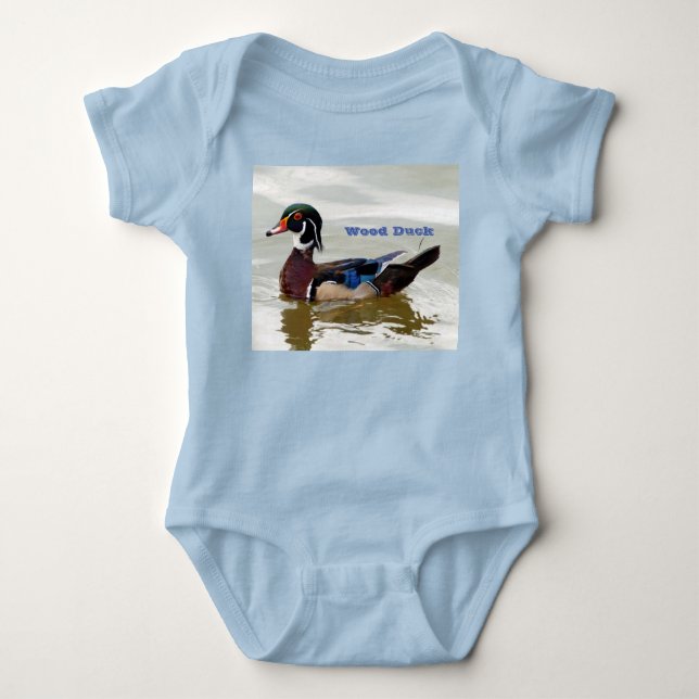 Holzente für Baby Strampler (Vorderseite)