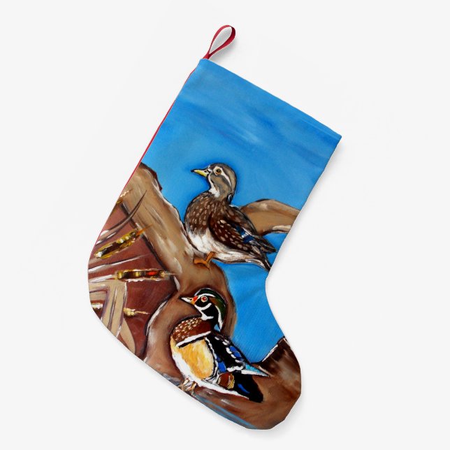 Holzente Kleiner Weihnachtsstrumpf (Vorderansicht (hängend))