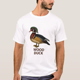 Holzente-T-Shirt: Wasservögel-Vogel-Design T-Shirt