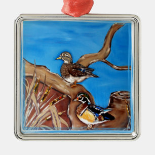 HOLZENTEN SILBERNES ORNAMENT