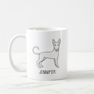 Hölzer mit weißem Draht, Ibizan-Hund, Cartoon-Hund Kaffeetasse