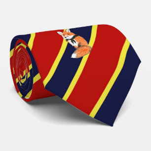 Hölzerne Abzeichen-Fox Striped KleiderKrawatte Krawatte