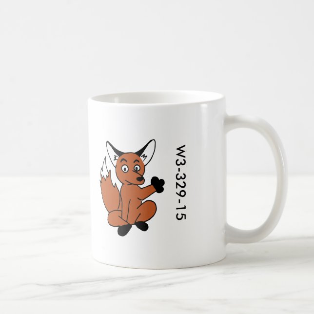 Hölzerne Abzeichenfox-Tasse Tasse (Rechts)