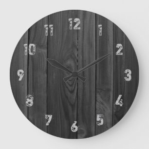 Hölzerne Blick-Planken-große Uhr