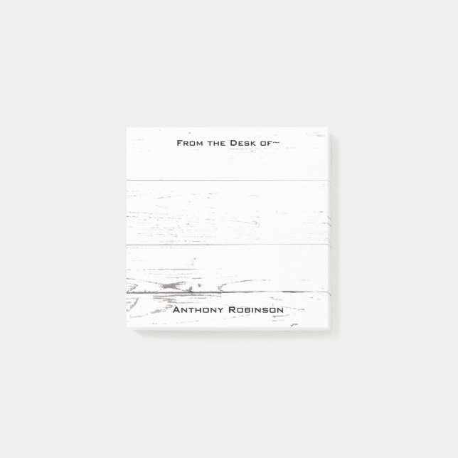 Hölzerne Brett-Beschaffenheit addieren Namen 3 x 3 Post-it Klebezettel (Vorderseite)