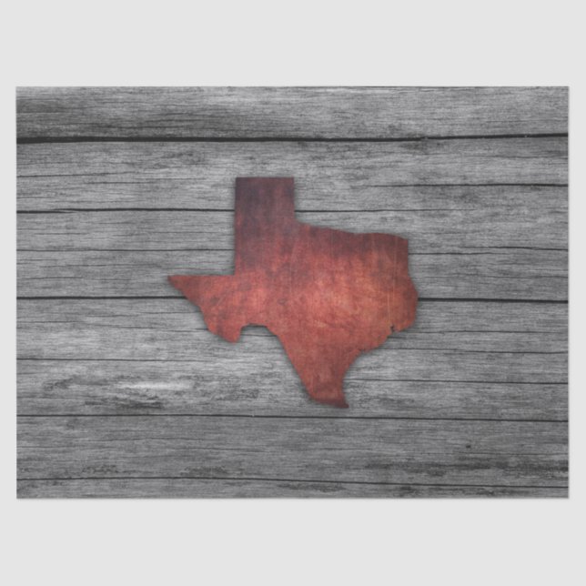Hölzerne Bretter Texas (rot) Seidenpapier (Vorderseite)