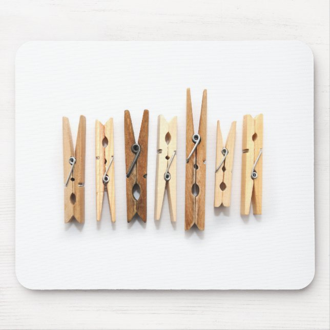 Hölzerne Clothespins Mousepad (Vorne)