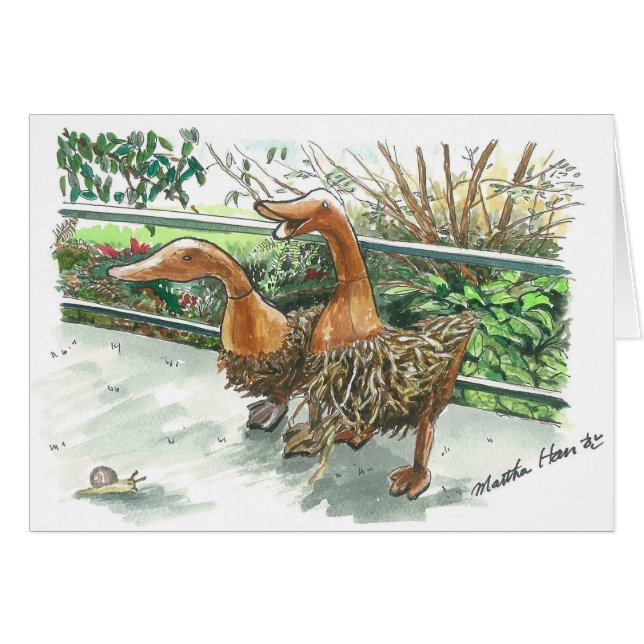 Hölzerne Gänse (Vorderseite (Horizontal))